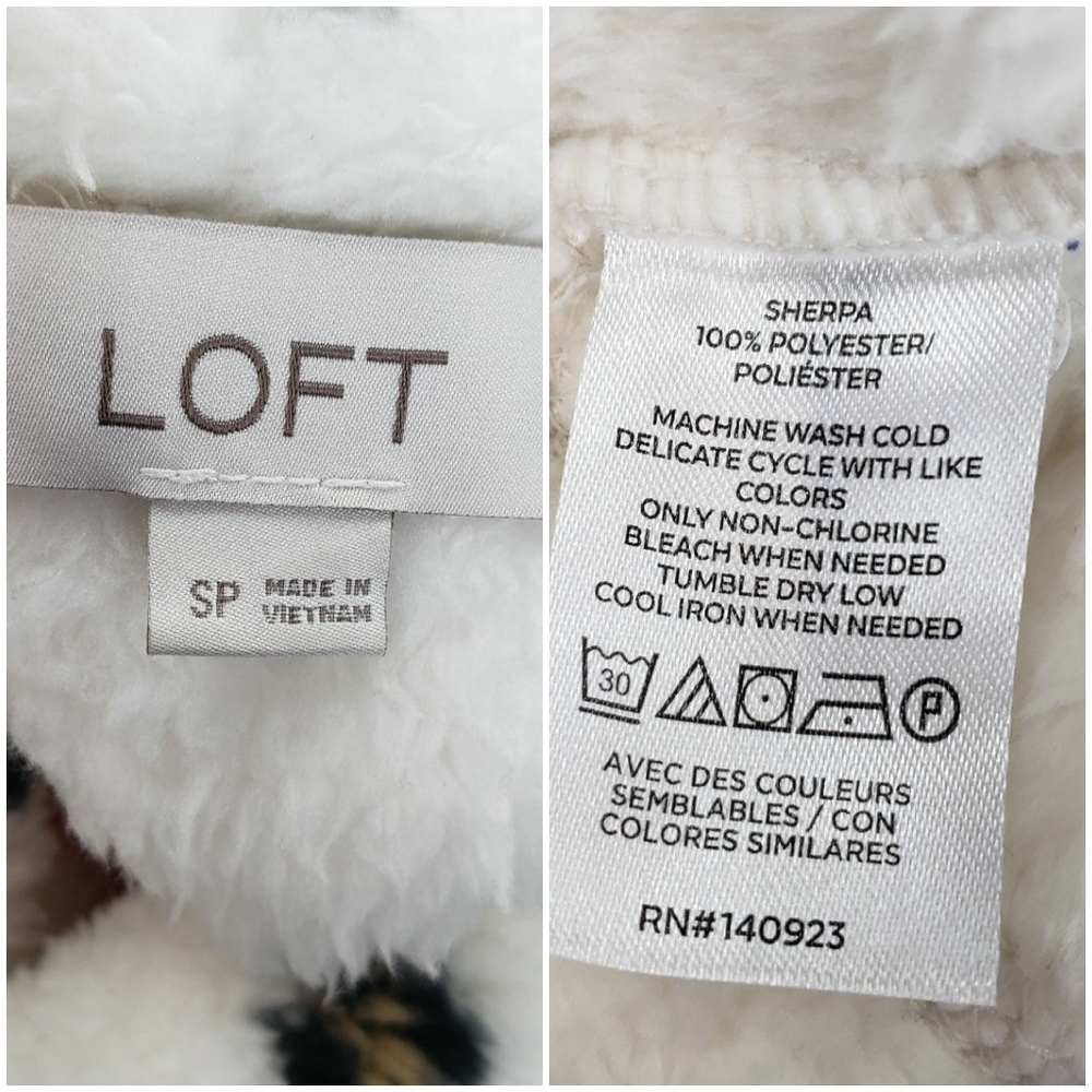 LOFT Sherpa Mock Neck Fair Isle Top SP - Picture 10 of 10